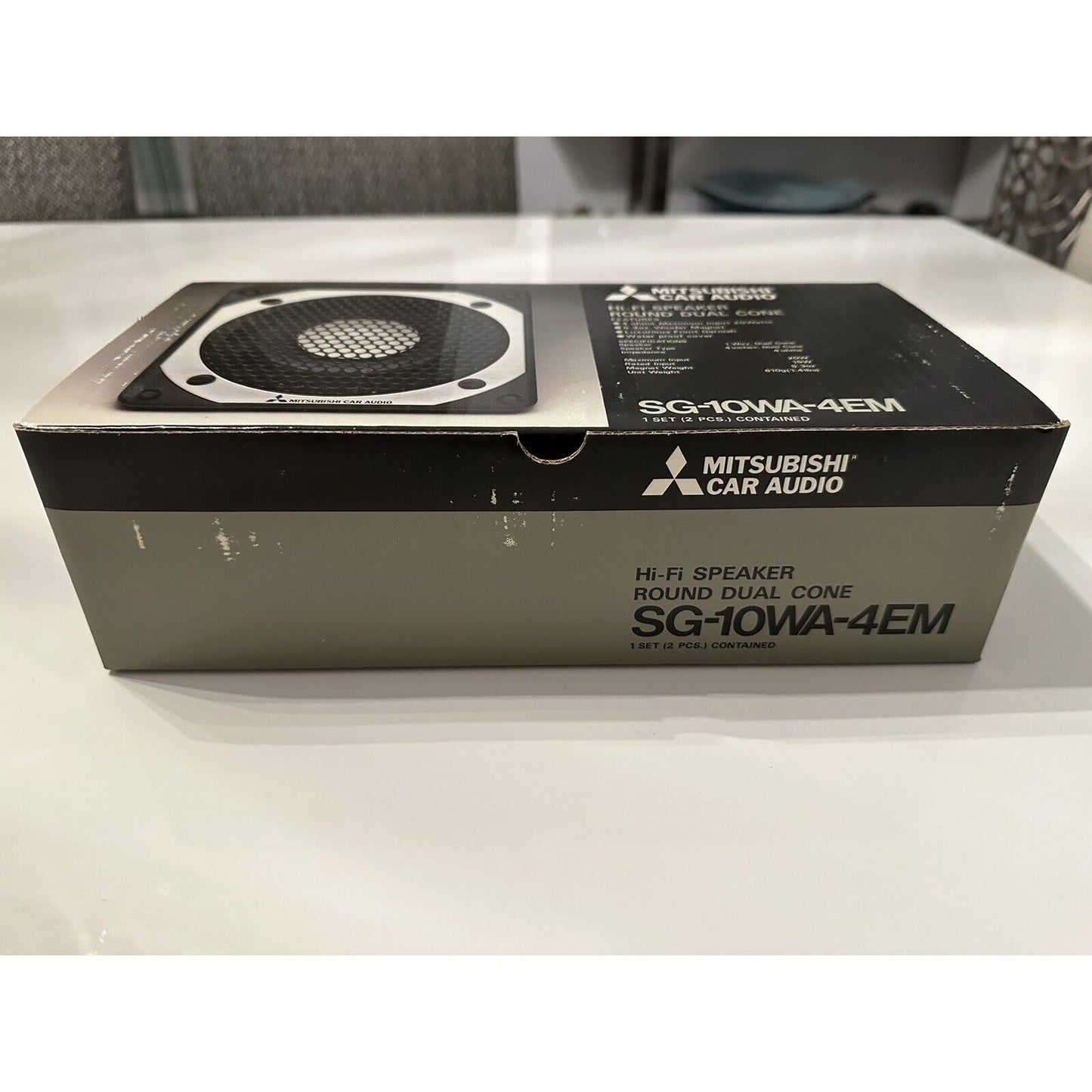 VINTAGE 'NEW' 1980's Mitsubishi Car Audio SG-10WA-4EM Round Dual Cone