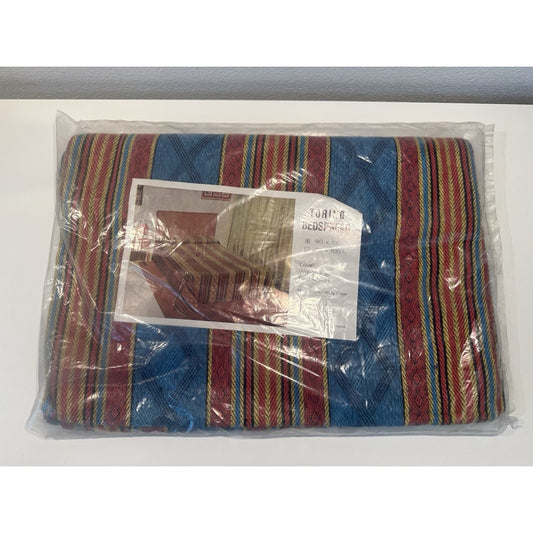 VINTAGE *NEW* 1960's Torino Bedspread 100% Cotton Woven Spain 80”x 100”