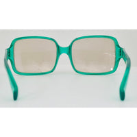 VINTAGE *NEW* 1970's Glam Unisex Green Frame with LIght Gray Lens Sunglasses Made in Italy