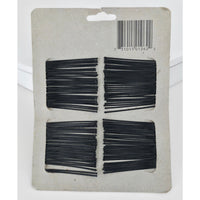 VINTAGE *NEW* 1970's 120 Black Rubber Tipped Bobby Pins On Card GP-97