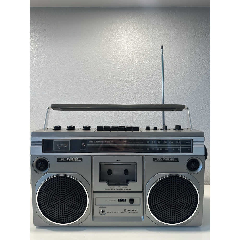 VINTAGE *NEW* 80's Hitachi TRK-7500H Boom Box Radio Cassette Recorder
