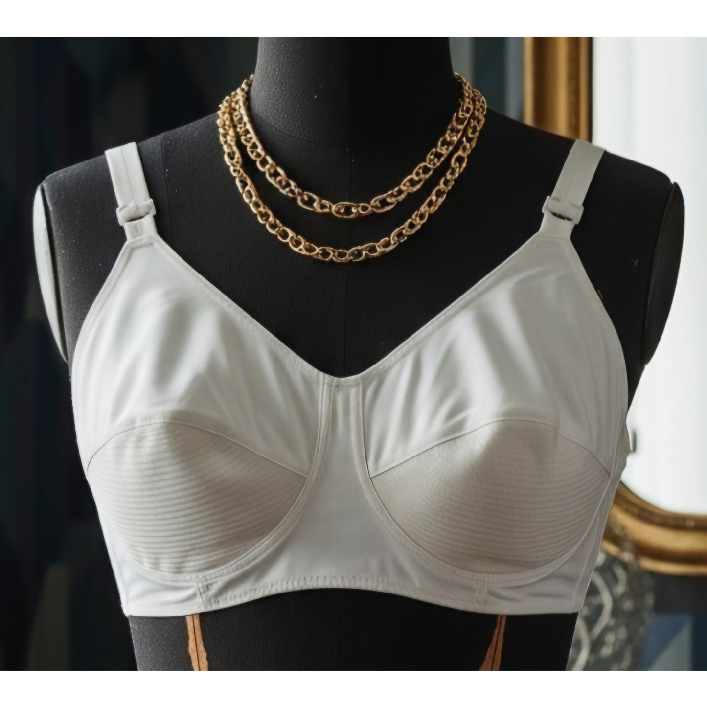 VINTAGE *PRISTINE* 1960's Miss Peachtree Women's White Cotton Bra Size 40C