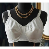 VINTAGE *PRISTINE* 1960's Miss Peachtree Women's White Cotton Bra Size 40C