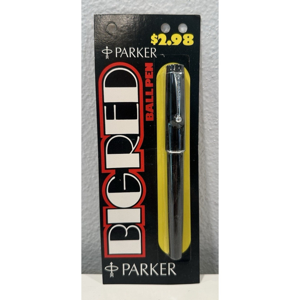 VINTAGE *NEW* 1970's Parker Big Red Ball Pen Sealed - Black RARE