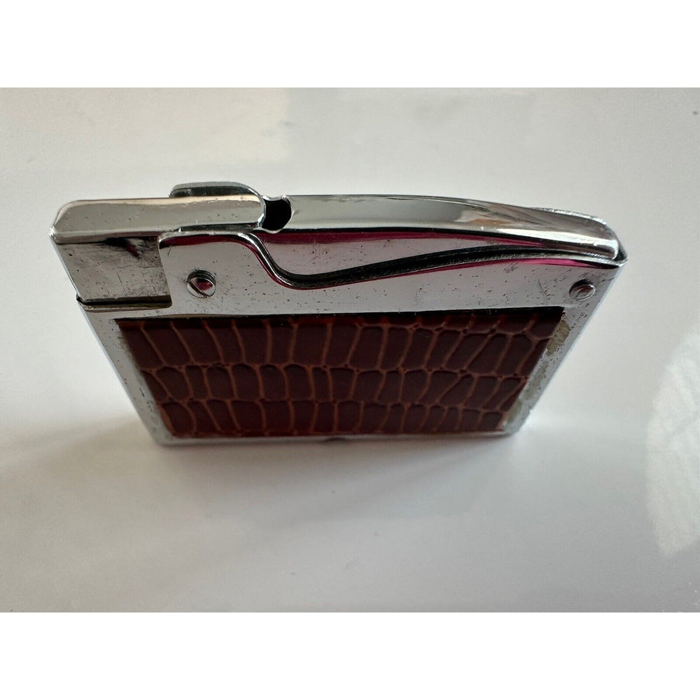 VINTAGE *NEW* 1950's Unique Brown Snake Skin Lighter Japan