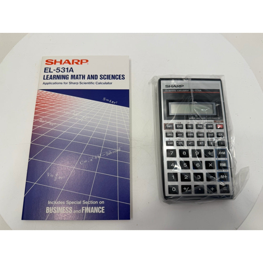 VINTAGE *NEW* Sharp EL-531A with Textbook Scientific Calculator