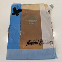 VINTAGE *NEW* 50's Hosiery Seamless 400 Ndl Flat Knit-Beigetone-Sz 10