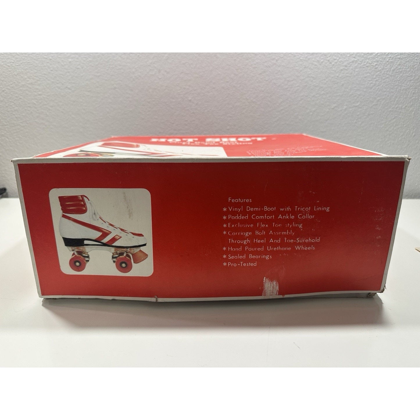 VINTAGE *New* 70's Hot Shot Vinyl Demi-Boot Roller Skates-MN'S 6/W 8 Movie