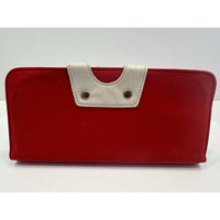 VINTAGE *NEW* 1970's Red Felt - Check, Chage, Credit Card, ID Wallet