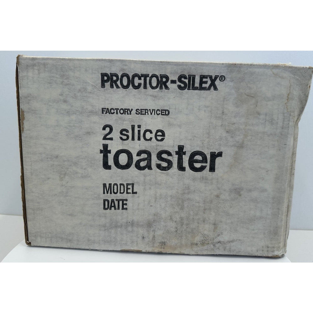 VINTAGE *NEW* 1980's Proctor Silex 2-Slice Toaster Black and Chrome USA