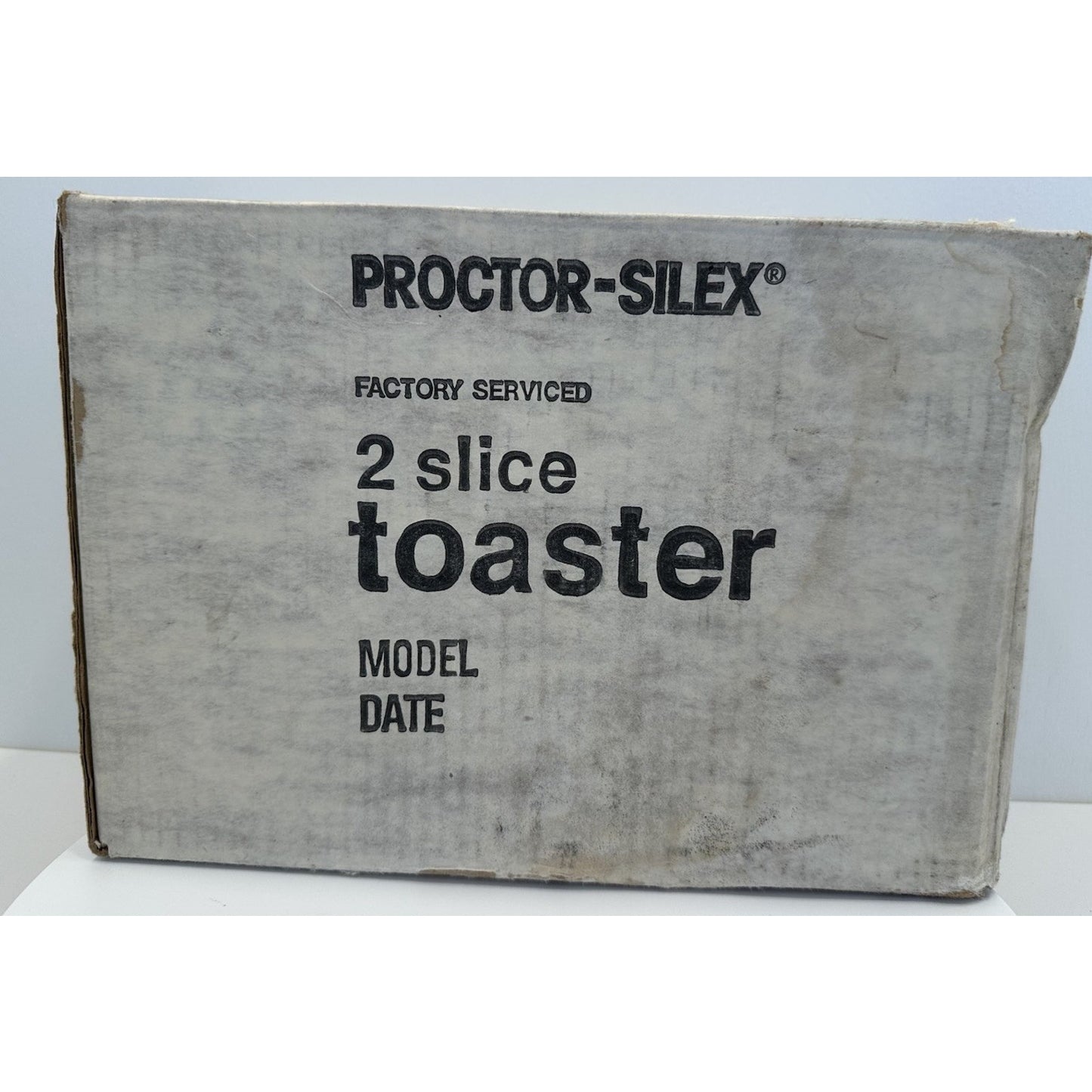 VINTAGE *NEW* 1980's Proctor Silex 2-Slice Toaster Black and Chrome USA