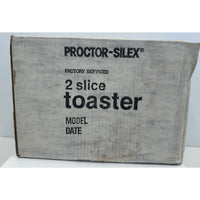 VINTAGE *NEW* 1980's Proctor Silex 2-Slice Toaster Black and Chrome USA
