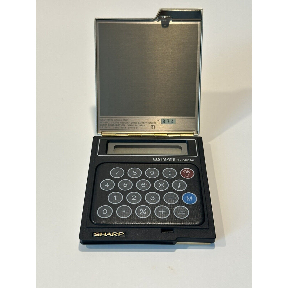 VINTAGE *NEW* Sharp EL-8039G Gold Flip Calculator Japan