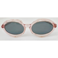 VINTAGE *NEW* 1970's Glam Unisex Pink Oval Frame with Smoke Gray Lens Sunglasses