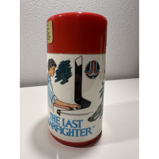VINTAGE *NEW* 1980's Aladdin Last Starfighter 8oz Pop-Top Plastic Thermos