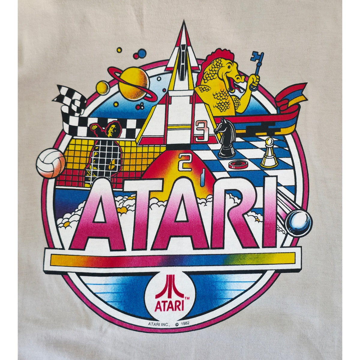 Vintage NEW Original 1980's Atari 'All-Star' Dealer Promo T-Shirt Adult L