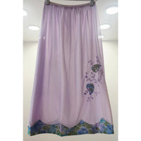 VINTAGE *NEW* 1960's Movie Star Women's Lt Purple Flowered Trim Slip Skirt Sz L