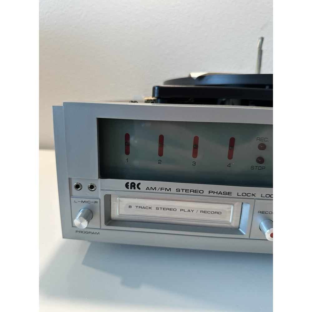 VINTAGE *NEW* 1970's ERC 8235 AM/FM 8-Track Record Player System with Speakers