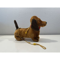 VINTAGE *NEW* Dachshund Leashed Walking Barking Collared Dog