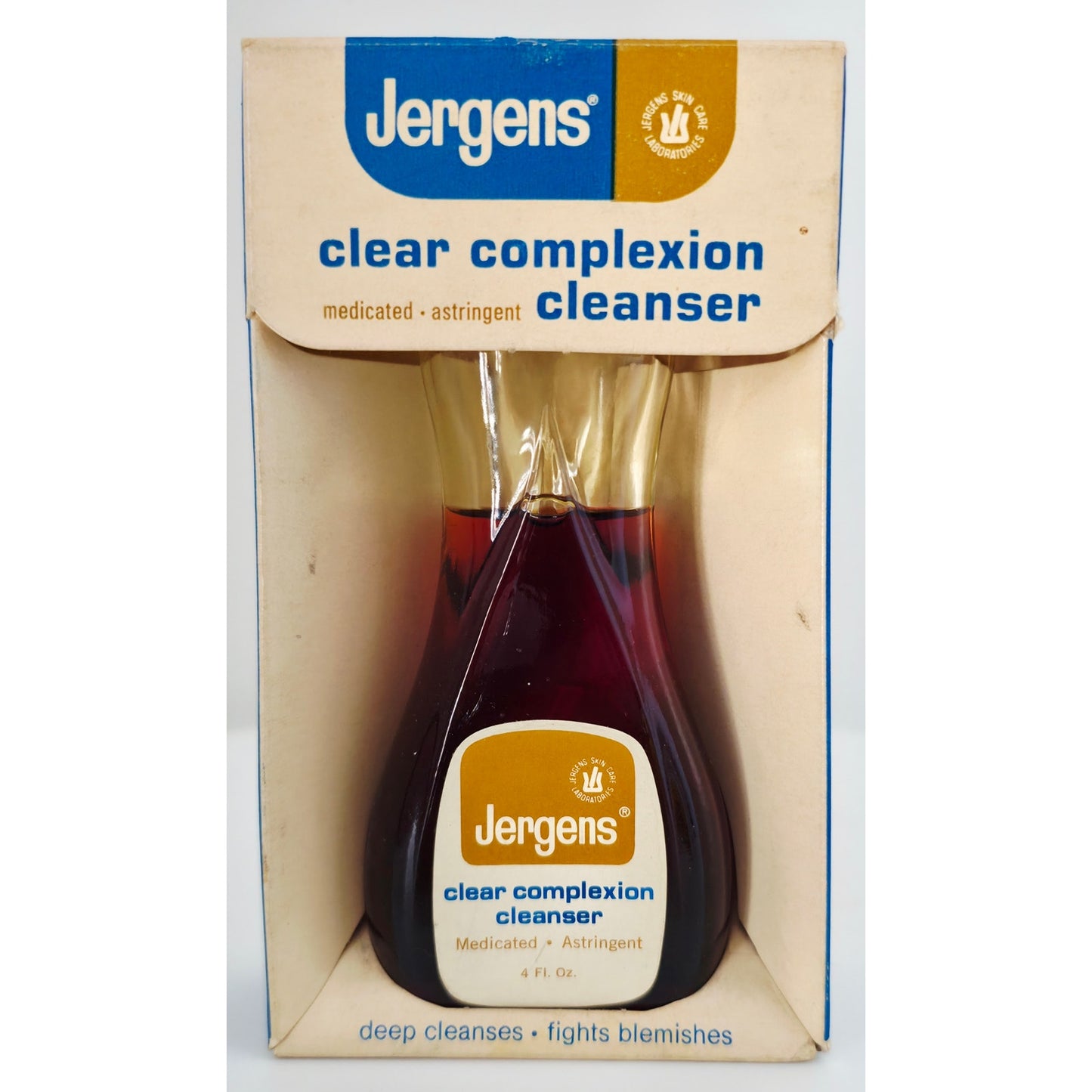 VINTAGE *NEW* 1970's Jergens Clear Complexion Cleanser Medicated Astringent 4oz