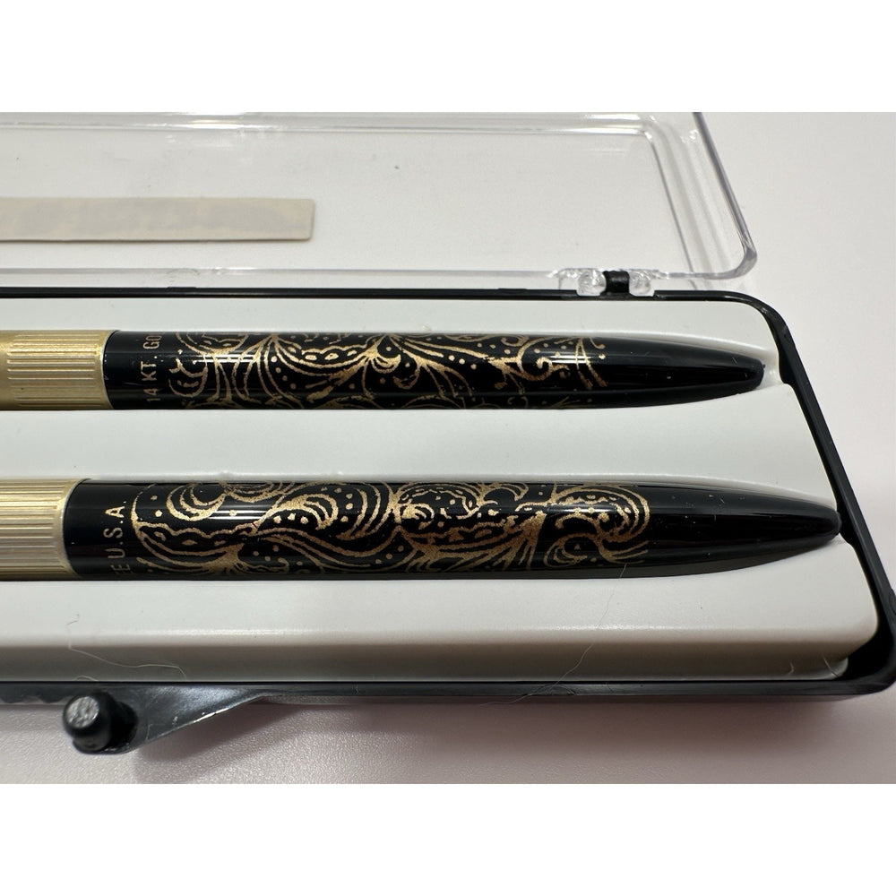 VINTAGE *NEW* 1960's Set of 14K Gold Filigree Perfumed Pens USA