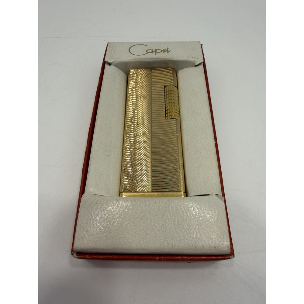 VINTAGE *NEW* 1950's Capri Gold Textured Super Lighter