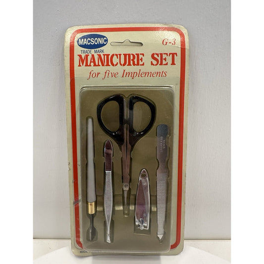 VINTAGE *NEW* 1970's Macsonic 5-Tool Manicure Set