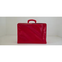 VINTAGE *PRISTINE * 1970's Vinyl Carrying Case Red
