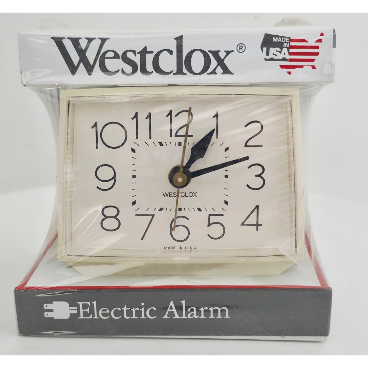 VINTAGE New Westclox Alarm Clock Electric Model 22189 Bold II White