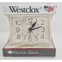 VINTAGE New Westclox Alarm Clock Electric Model 22189 Bold II White