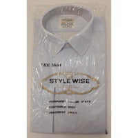 VINTAGE *NEW* 1960's STYLEWISE Light Blue Men's Shirt 100% Nylon Size 14-32