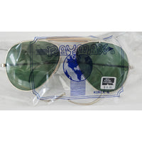 VINTAGE *NEW* 1970's Ray Max Gold Frame with Green Lens Aviator Sunglasses