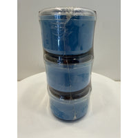 VINTAGE *NEW* 1970's Plastic Vanity Box Set of 3 Lidded Dresser Organizer