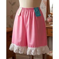 VINTAGE *NEW* 1960's Kayser Women's Pink w/White Lace Bloomers Panties Sz M (6)