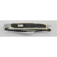 VINTAGE *NEW* 1970's Bone/Silver Handle Pocket 2-Blade Pocket Knife