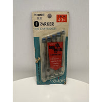 VINTAGE *NEW* 1970's Parker Ink Cartridges Pack of 5 - Blue