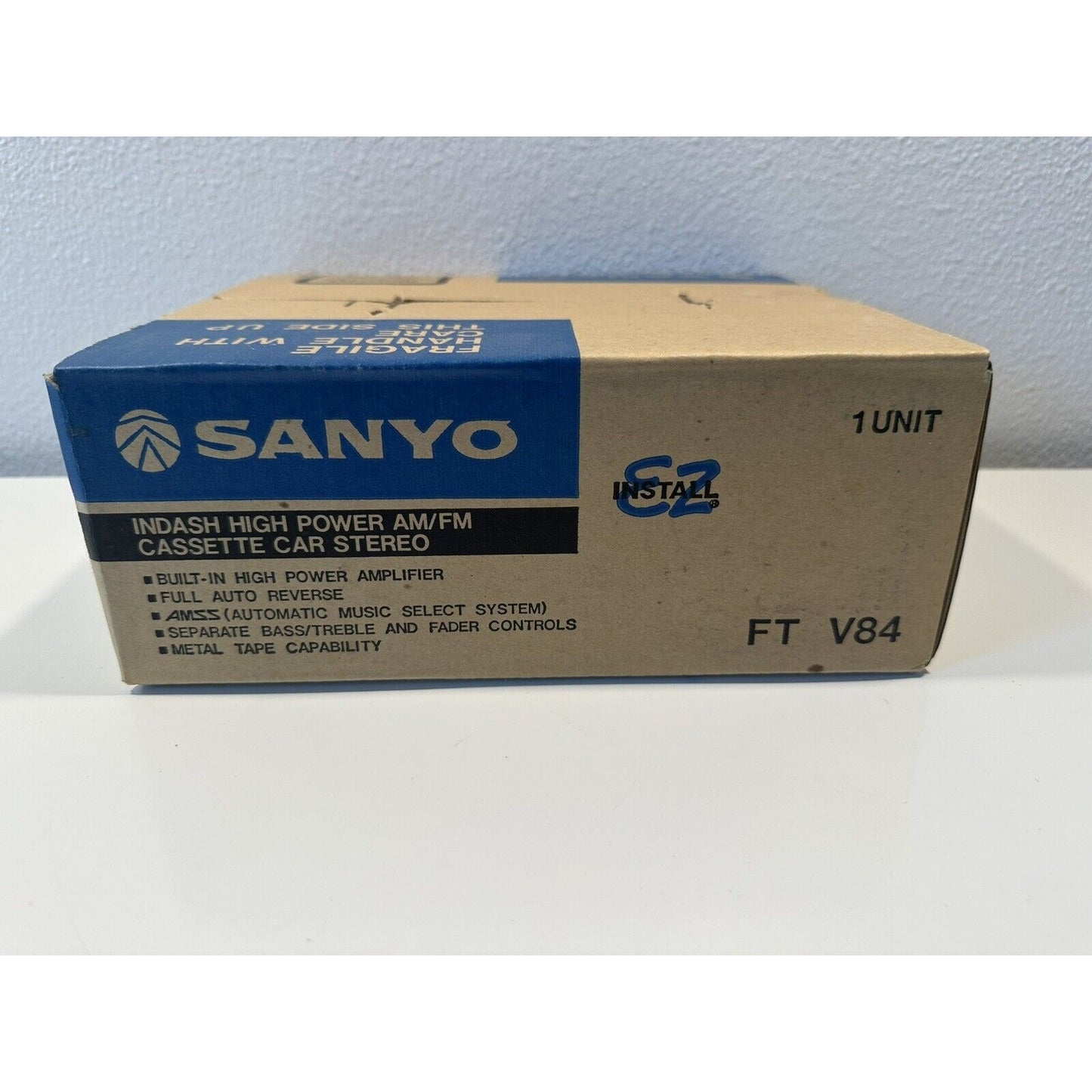 VINTAGE *NEW* Sanyo FT-V84 Indash High Power am/fm Cassette Car Stereo