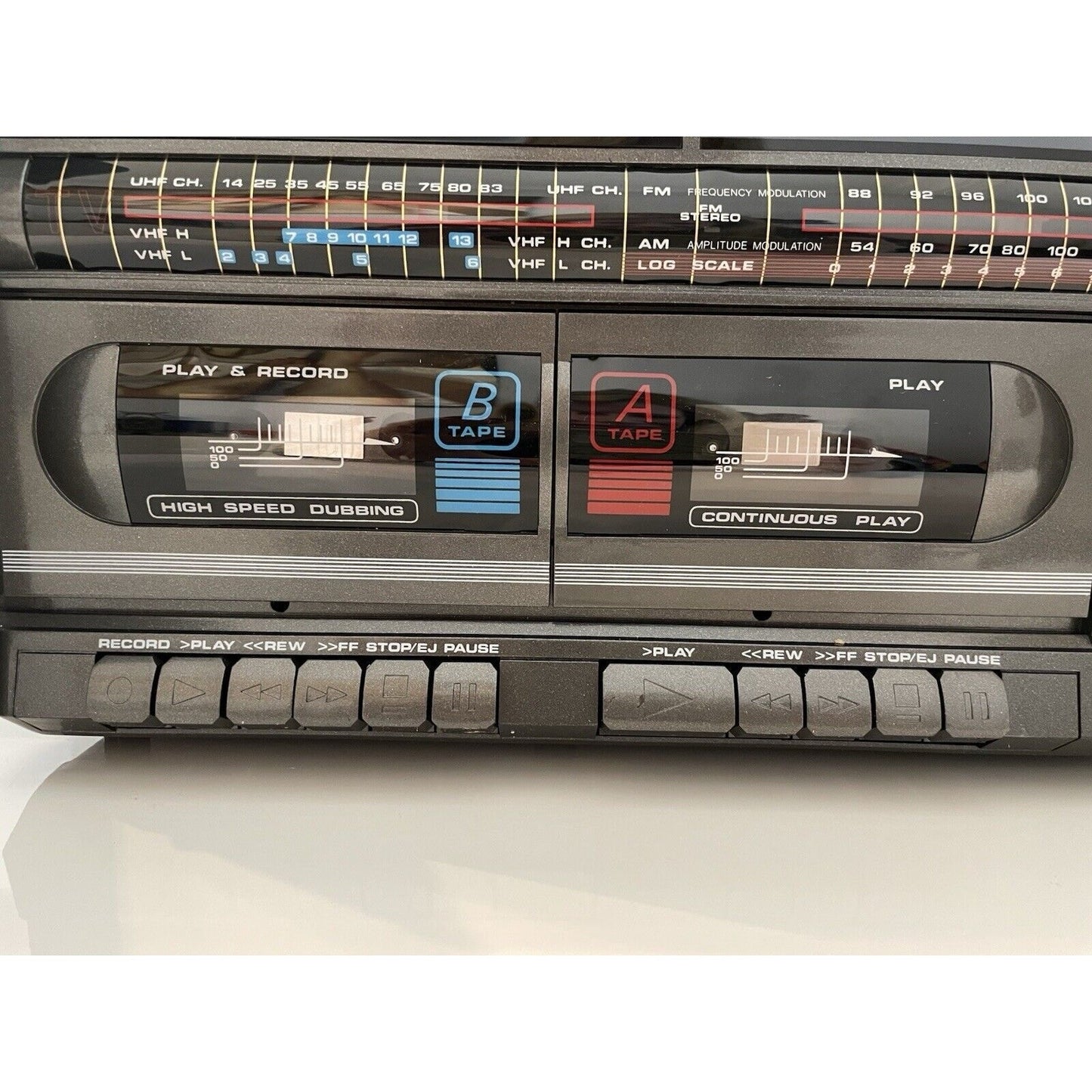 VINTAGE *NEW* 1980's General Sound GS-102S Portable Boombox w/TV