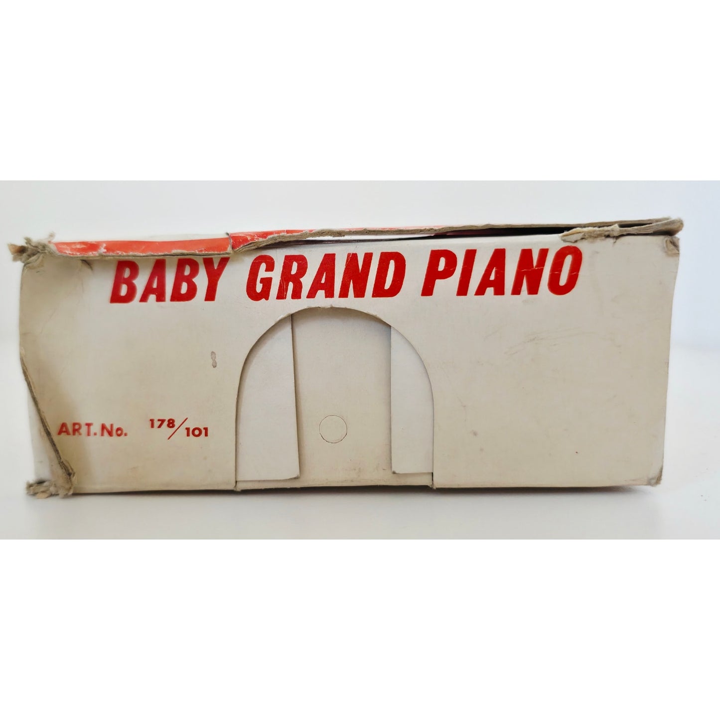 VINTAGE *NEW* 1960's Straco Red Baby Grand Piano "Sweet Tunes" Wooden Toy