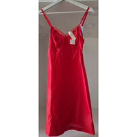 VINTAGE *NEW* 1960's Kayser Women's Red Long Slip 100% Nylon Size 32