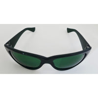 VINTAGE *NEW* 1970's Black Frame with Green Lens Sunglasses