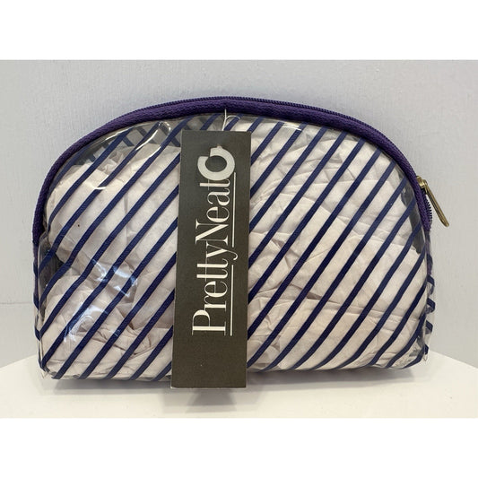 VINTAGE *NEW* 1989 Goody 9655/T Pretty Neat Cosmetic Zip Bag 5" X 6.5" Blue Stp