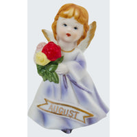 VINTAGE *NEW* 1960's August Birthday Angel Figurine Porcelain Made in Japan
