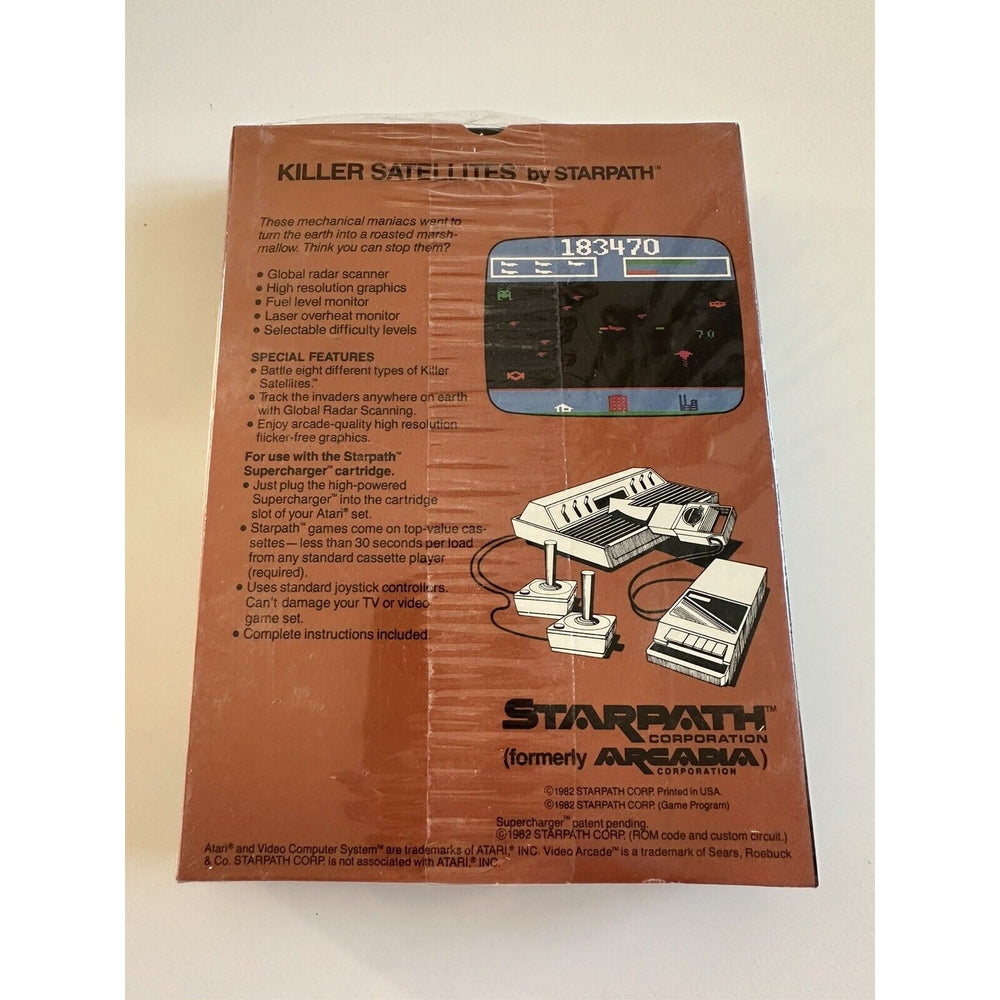VINTAGE *NEW* Killer Satellites Atari/Sears SuperCharger Video Game