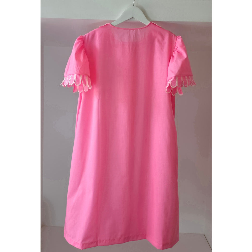 VINTAGE *NEW* 1960's Kayser Women's Hot Pink Button Down Dress Size S