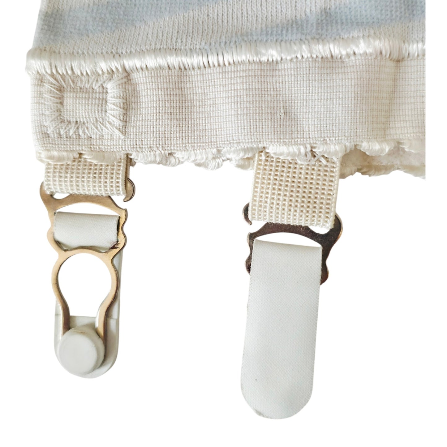 VINTAGE *NEW* 1960's Ban-Lon Women's Blue & White Striped Girdle w/Garter Size L