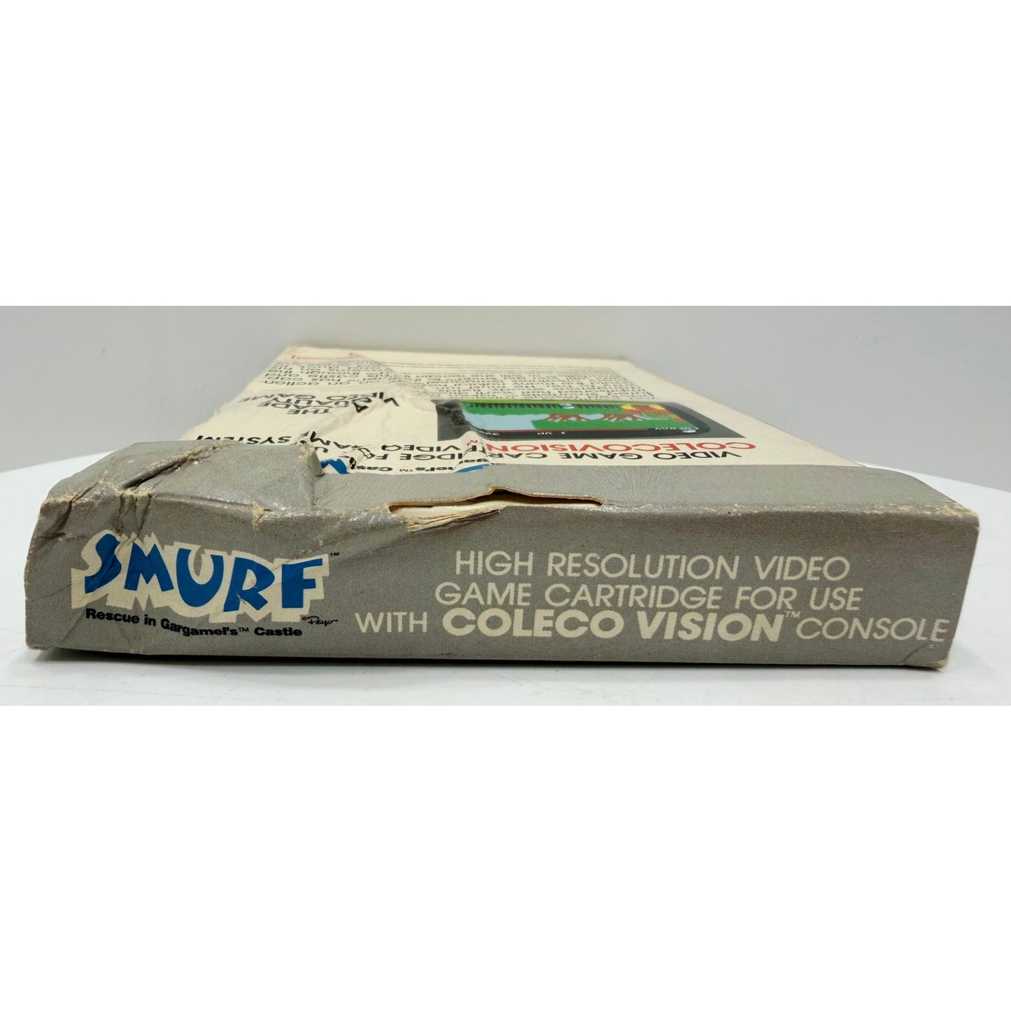 Coleco Vision 1982 SMURF Video Game NOS Sealed w/Box Damage Unsold Dealer Stock