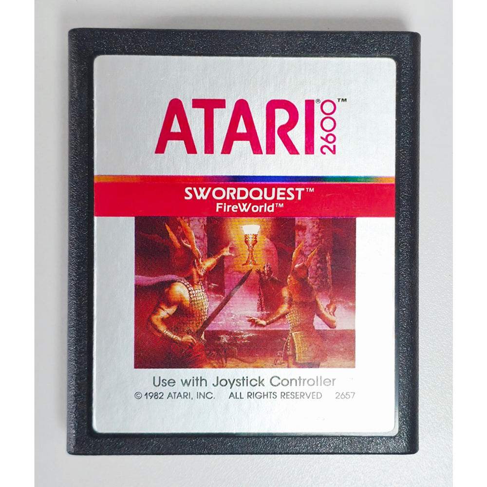 Atari 2600 1982 Swordquest Fireworld Game NOS Open Box with Wear Dealer Stock