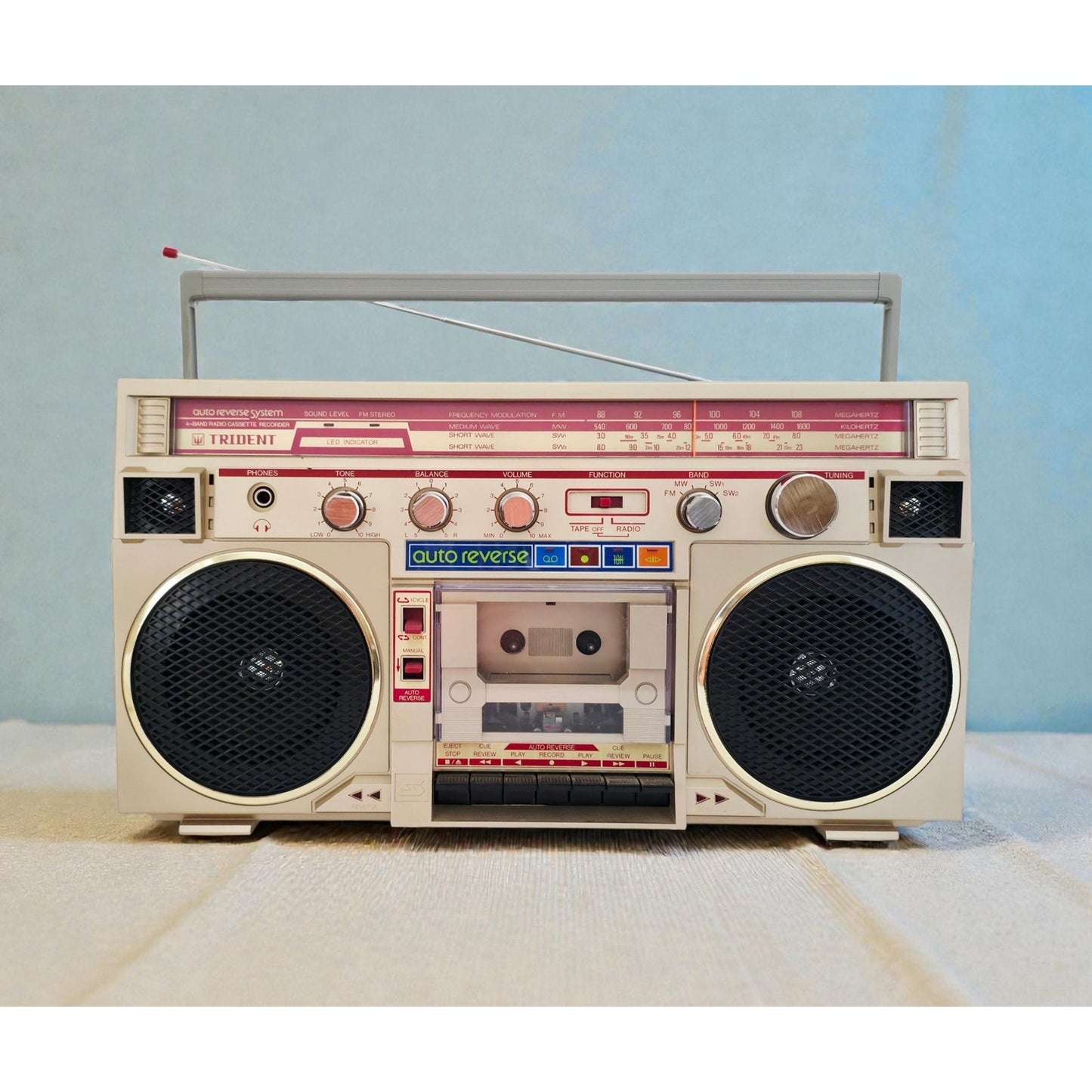 VINTAGE *PRISTINE* 1980's Trident CX-479F FM Radio Cassette Stereo Boombox