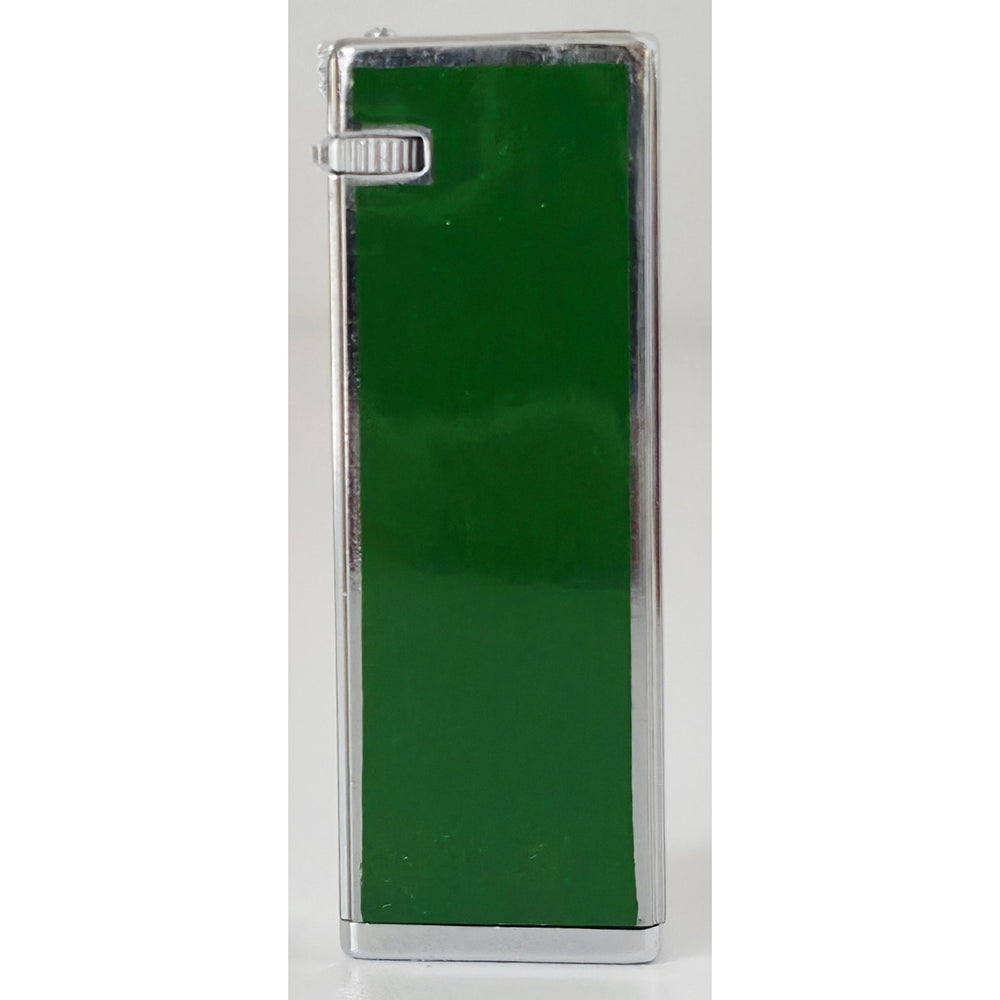 VINTAGE *NEW* 1960's Green Lighter w/Lions in Original Box Made by Supreme USA